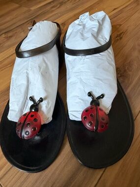 Katy Perry  Sandals with Red Ladybug Toe Accents